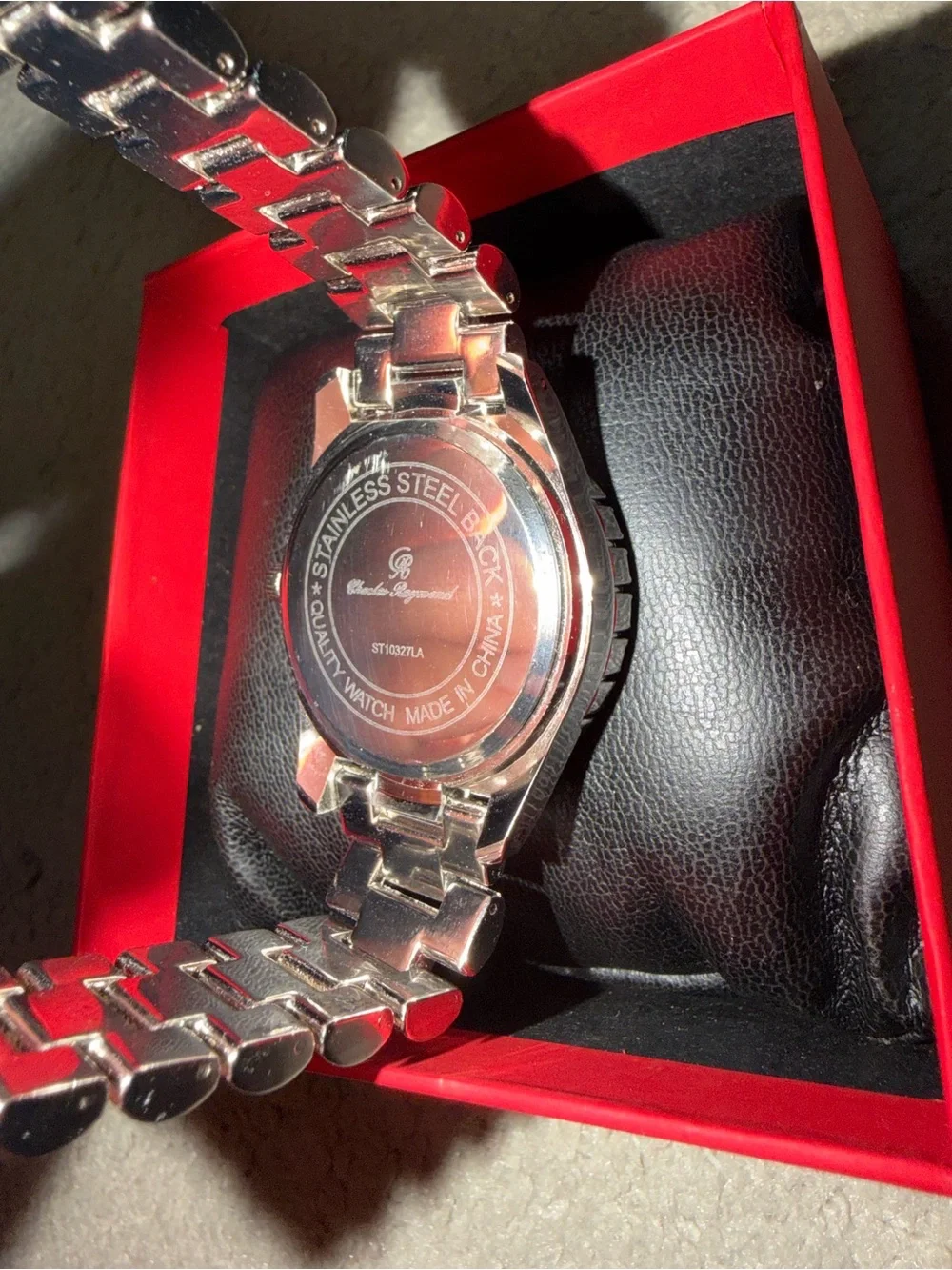 Charles Raymond Elegant Iced Out Pink Dial Silver Lab Diamond Legendary Watch